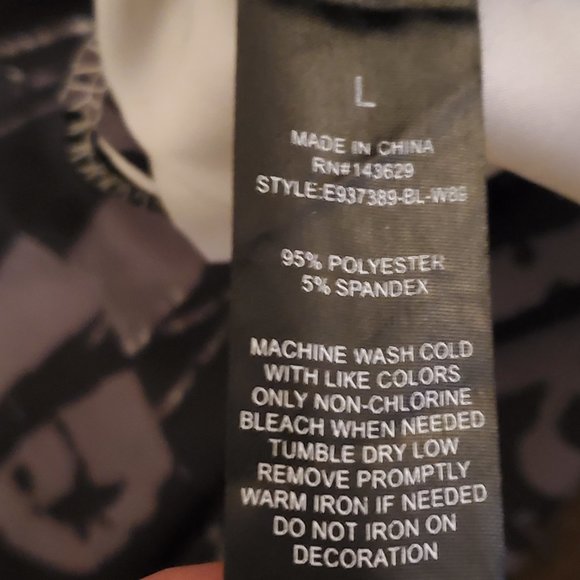 Men's Encrypted Black and Gray Legend Print Joggers Size Large - Picture 5 of 5